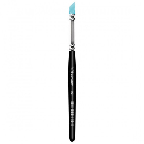 Pincel Modelador PONTA Borracha flexível cor azul turquesa.